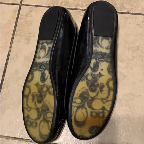 Coach Black Patent Leather Loafers - Picture 4 of 14